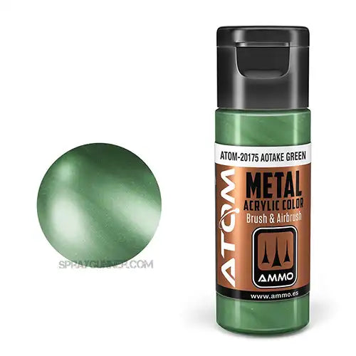 ATOM Acrylic Colors: METALLIC Aotake Green AMMO by Mig Jimenez