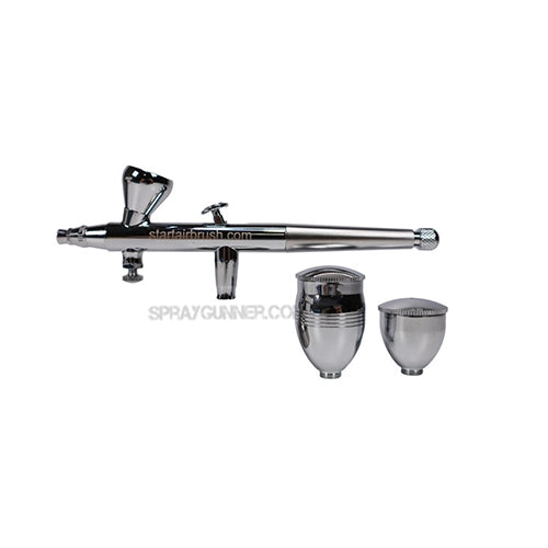 Gravity-Feed Airbrush Kit with 3 nozzle sets and cups by NO-NAME Brand NO-NAME brand