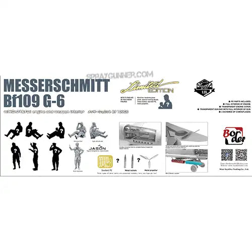 Border Models 1/35 Messerrschmitt BF109 G-6 Limited Edition Model Kit BORDER