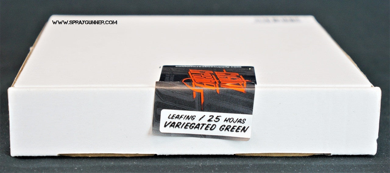 Variegated Green Leafing Sheets 25 pack LFL-VG Custom Creative