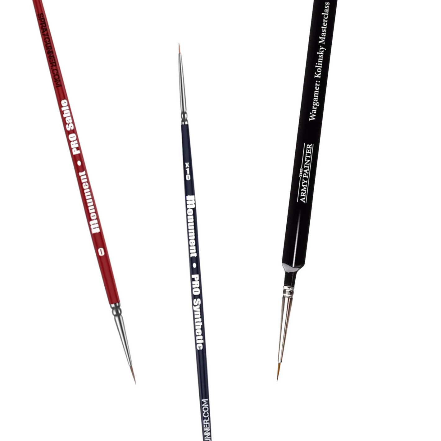 Detail brushes from various companies