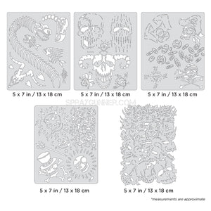 Artool Curse of Skullmaster Mini Series Set Freehand Airbrush Template by Craig Fraser Artool