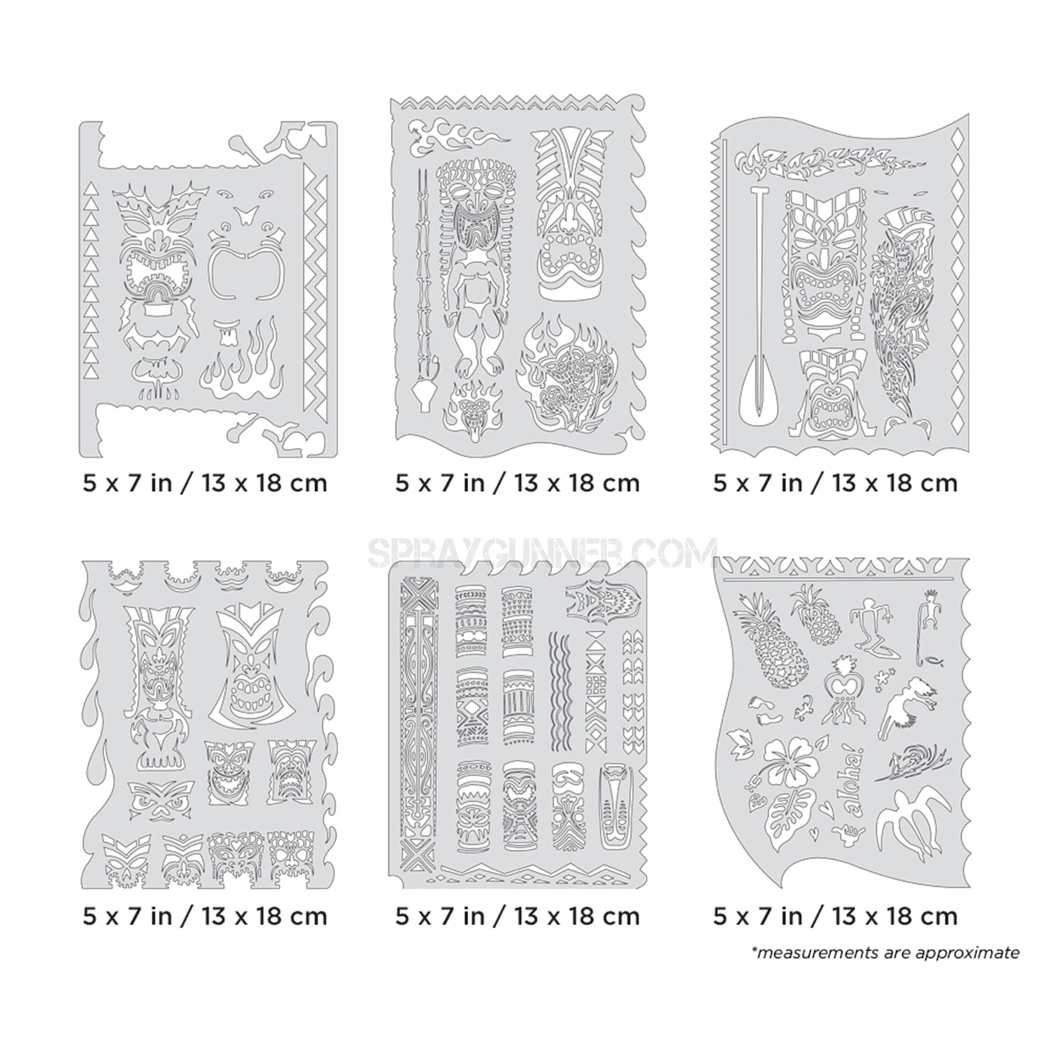 Artool Tiki Master Mini Series Freehand Airbrush Template Set by Dennis Mathewson Artool