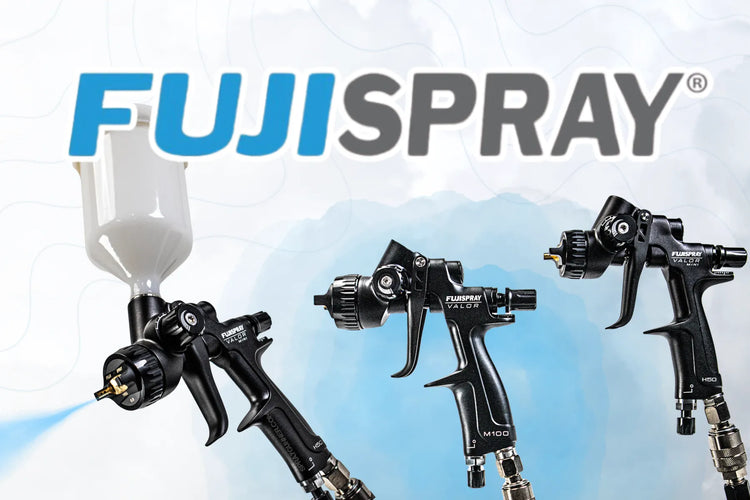 Fuji Spray at SprayGunner banner featuring professional spray guns