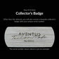 Gaahleri Aventus Tailor Made Edition collector’s badge displaying unique engraved serial number for authenticity.