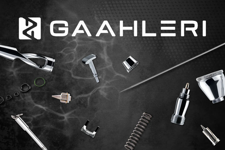 Gaahleri official airbrush components and precision hardware parts for model painting and fine art tools.