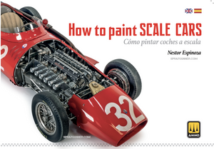 How to Paint SCALE CARS - hard cover book with step-by-step on painting model cars.