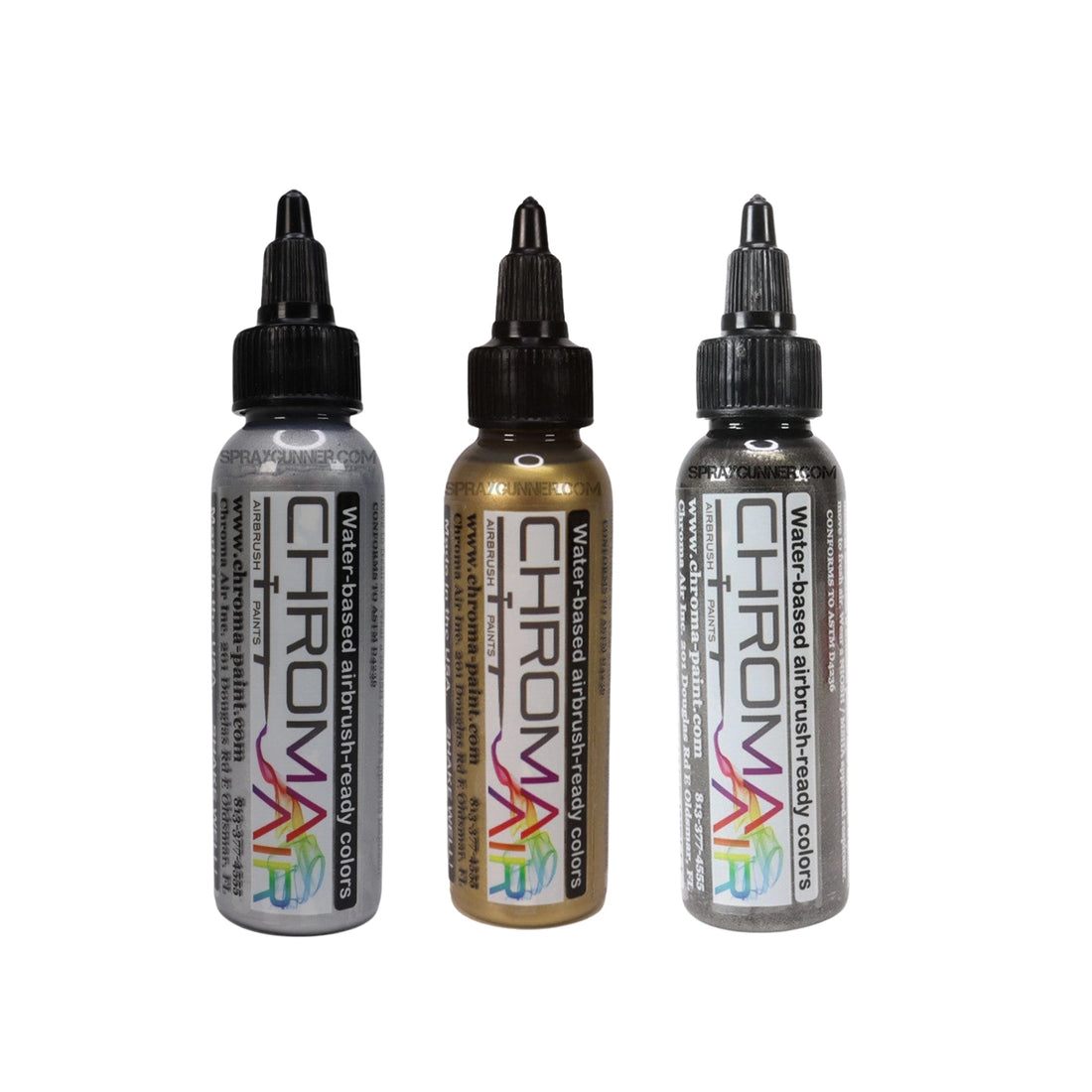 ChromaAir Paints: Metallic Basic Paint Set - SprayGunner