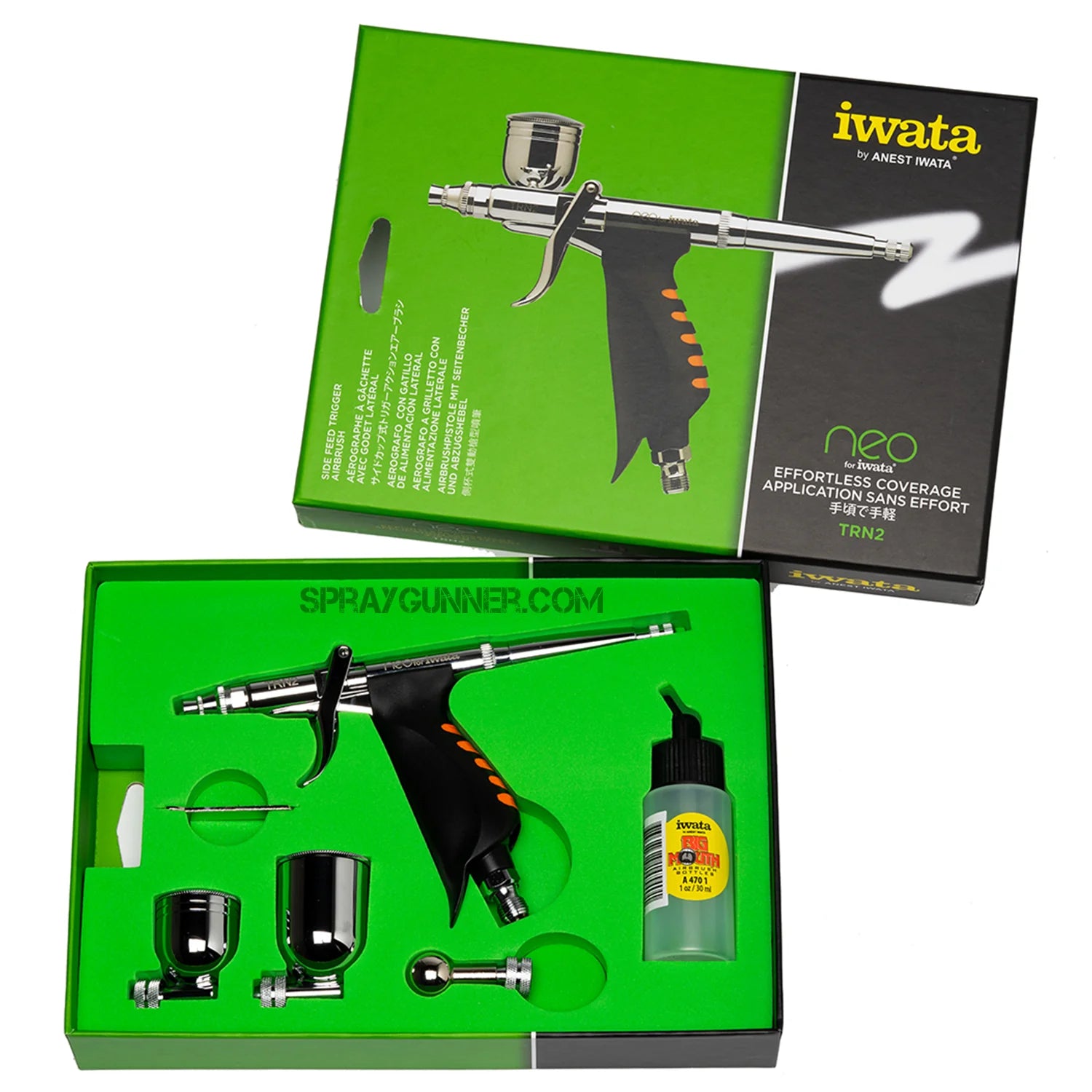 Used NEO for Iwata TRN2 Side Feed Dual Action Trigger Airbrush Iwata