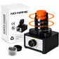 No-Name Vortex Shaker retail packaging box displayed next to the NN-VM1 Mixy paint mixer machine and a small container of steel agitator balls.
