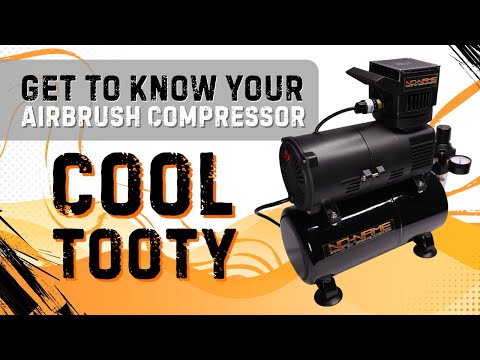 NO-NAME Cool Tooty airbrush compressor, best-selling model, product close-up