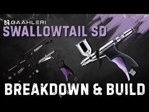 Gaahleri Swallowtail SD side feed airbrush breakdown and full assembly