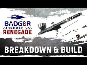 Badger Renegade Krome airbrush breakdown with all parts exposed for reassembly