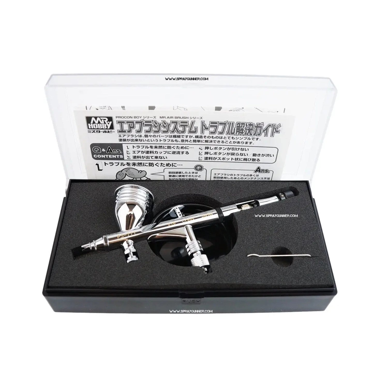 クレオスMr.エアーブラシPS-771 PS771 GSI Creos Mr. Airbrush Custom 0.18mm - SprayGunner