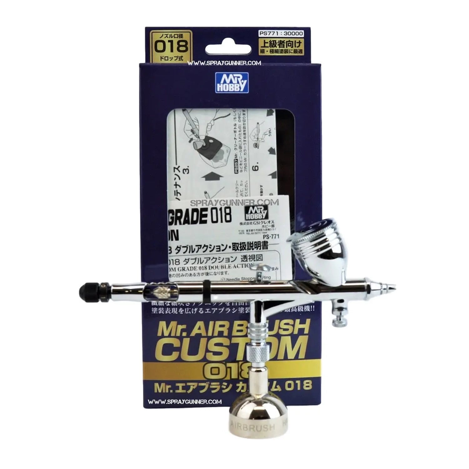 PS771 GSI Creos Mr. Airbrush Custom 0.18mm - SprayGunner PS771 GSI Creos Mr. Airbrush Custom 0.18mm - SprayGunner