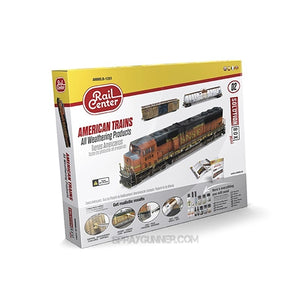 AMMO RAIL CENTER SOLUTION BOX MINI 02 – AMERICAN TRAINS. All Weathering Products AMMO by Mig Jimenez