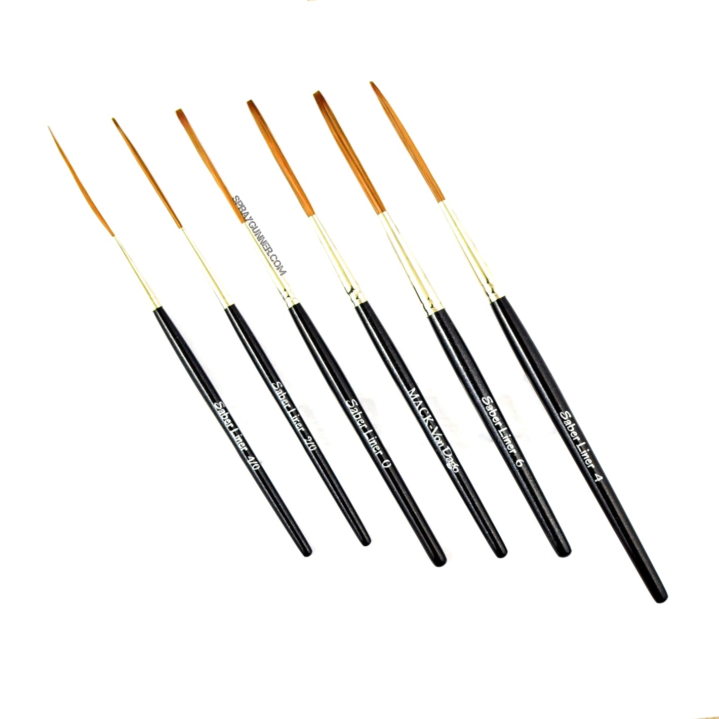 Mack Von Dago Saber Liner Set 6: Sizes 4/0, 2/0, 0, 2, 4, 6