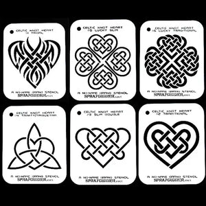 NO-NAME Brand Celtic Heart Stencils (Large)