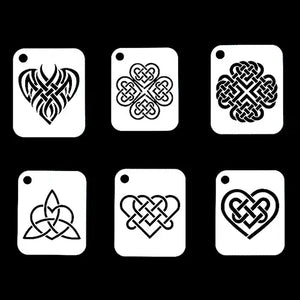 NO-NAME Brand Celtic Heart Stencils (Small)
