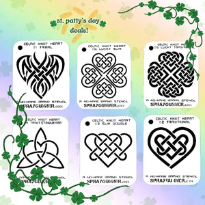 NO-NAME Brand Celtic Heart Stencils (Medium)