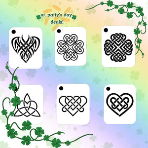 NO-NAME Brand Celtic Heart Stencils (Small)