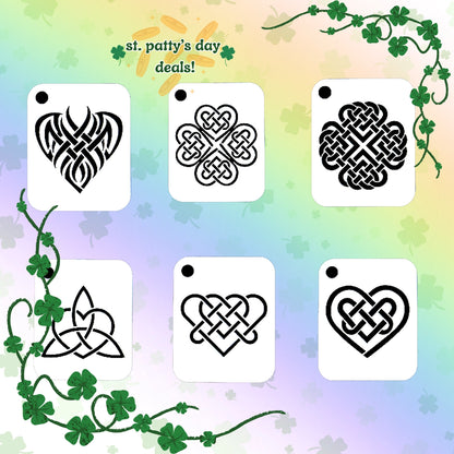 NO-NAME Brand Celtic Heart Stencils (Small)