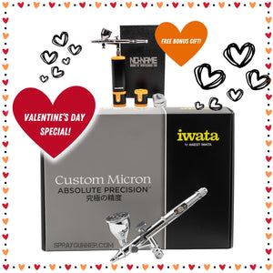 Iwata Custom Micron Takumi Side Feed Dual Action Airbrush with Cordless Compressor Bundle