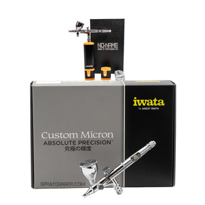 Iwata Custom Micron Takumi Side Feed Dual Action Airbrush with Cordless Compressor Bundle