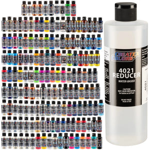 Createx Wicked Paints Complete Color Collection Paint Set for Airbrushing (2oz bottles with 16 oz reducer)