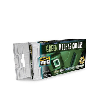AMMO by MIG Acrylic Sets - GREEN MECHAS COLORS AMMO by Mig Jimenez