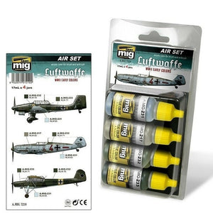 AMMO by MIG Acrylic Sets - LUFTWAFFE WWII EARLY COLORS AMIG7210 AMMO by MIG