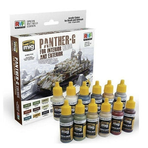 AMMO by MIG Acrylic Sets - PANTHER-G Colors Set for Interior and Exterior Set AMMO by Mig Jimenez