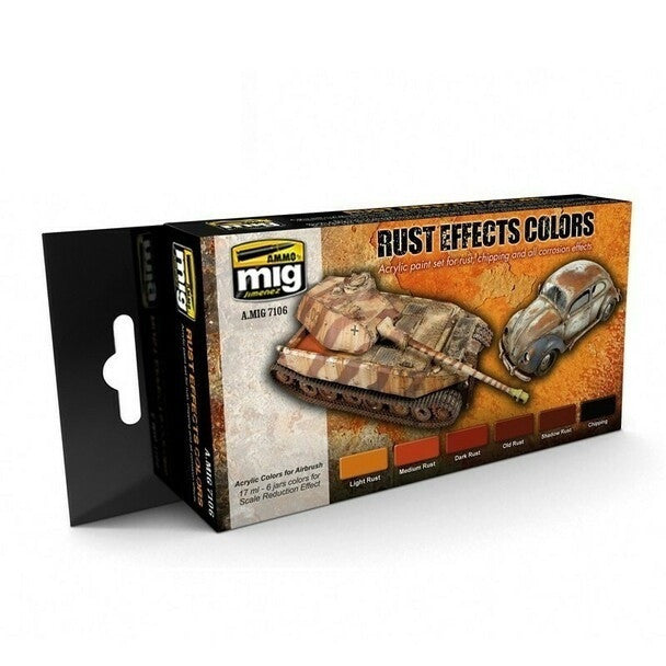 AMMO by MIG Acrylic Sets- RUST EFFECTS COLORS AMIG7106 AMMO by MIG