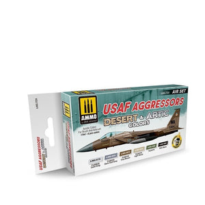 AMMO by MIG Acrylic Sets - USAF AGGRESSORS DESERT and ARTIC COLORS SET AMIG7234 AMMO by MIG
