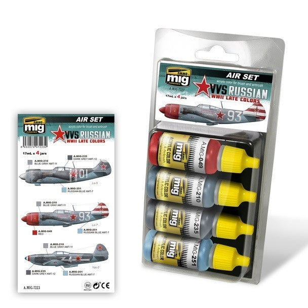 AMMO by MIG Acrylic Sets - VVS WWII RUSSIAN LATE AIRCRAFT AMIG7223 AMMO by MIG