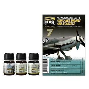 AMMO by MIG Aircraft Panel Line Wash Sets Airplane Engines and Exhausts