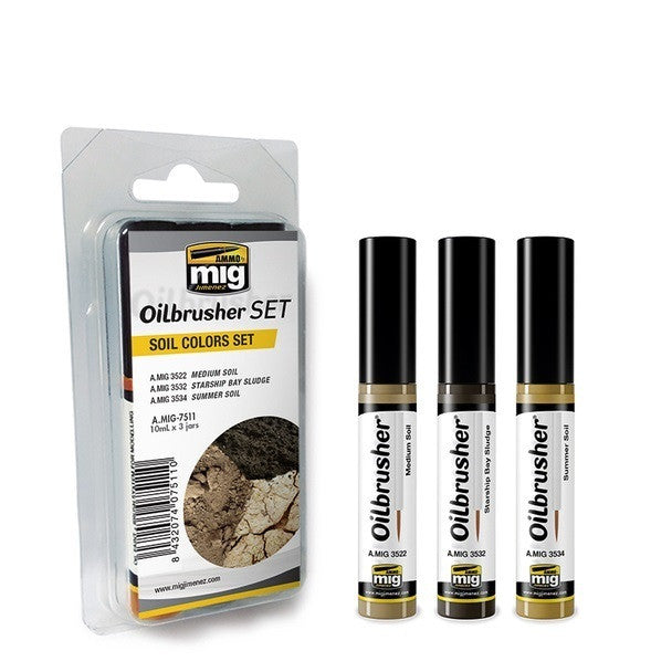AMMO by MIG Oilbrusher SOIL COLORS SET AMIG7511 AMMO by MIG