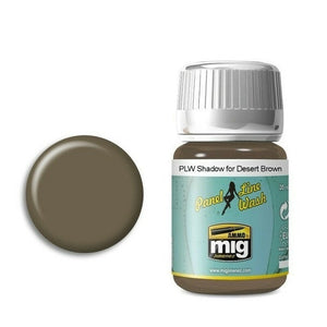 AMMO by MIG Panel Line Wash Shadow for Desert Brown AMIG1621 AMMO by MIG