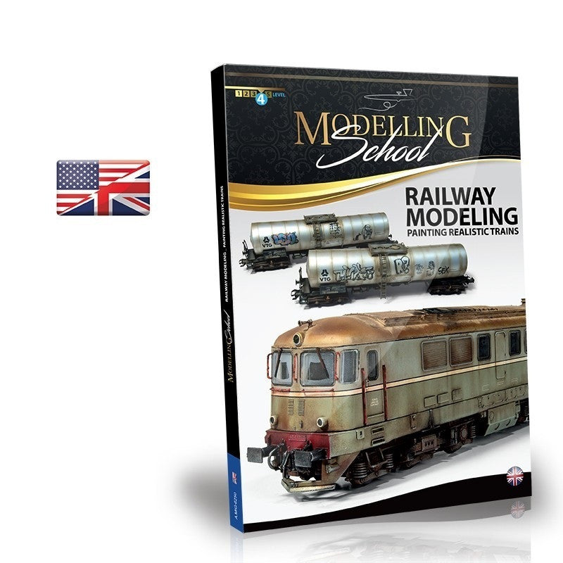 AMMO by MIG Publications - MODELLING SCHOOL - RAILWAY MODELING PAINTING REALISTIC TRAINS AMIG6250 AMMO by MIG