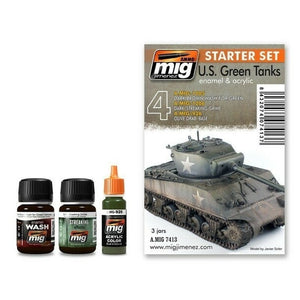 AMMO by MIG Weathering Starter Sets US Green Vehicles Set AMIG7413 AMMO by MIG