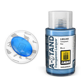 A-STAND Lacquer Transparent Blue  AMIG2403 AMMO by Mig Jimenez