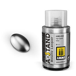 A-STAND Metallic Lacquer High Speed Silver  AMIG2323 AMMO by Mig Jimenez