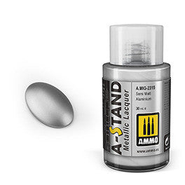 A-STAND Metallic Lacquer Semi Matt Aluminium  AMIG2315 AMMO by Mig Jimenez