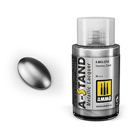 A-STAND Metallic Lacquer Stainless Steel AMMO by Mig Jimenez