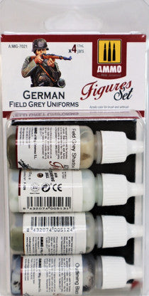 AMMO by MIG Acrylic Sets - GERMAN FIELD GREY UNIFORMS SET AMMO by Mig Jimenez