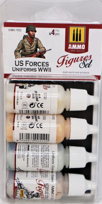 AMMO by MIG Acrylic Sets - US FORCES UNIFORMS WWII SET AMMO by Mig Jimenez