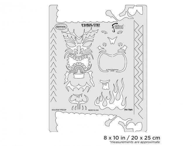 Artool Tiki Master II Tribal Tiki Freehand Airbrush Template by Dennis Artool Tiki Master II Tribal Tiki Freehand Airbrush Template by Dennis