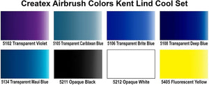 Createx Airbrush Colors Kent Lind Cool Set 5815-00 Createx
