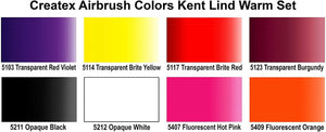 Createx Airbrush Colors Kent Lind Warm Set 5816-00 Createx