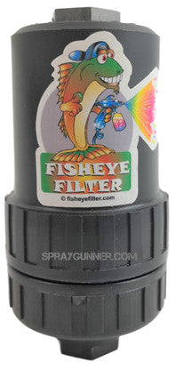 Fisheye in-line air filter for paint spray gun